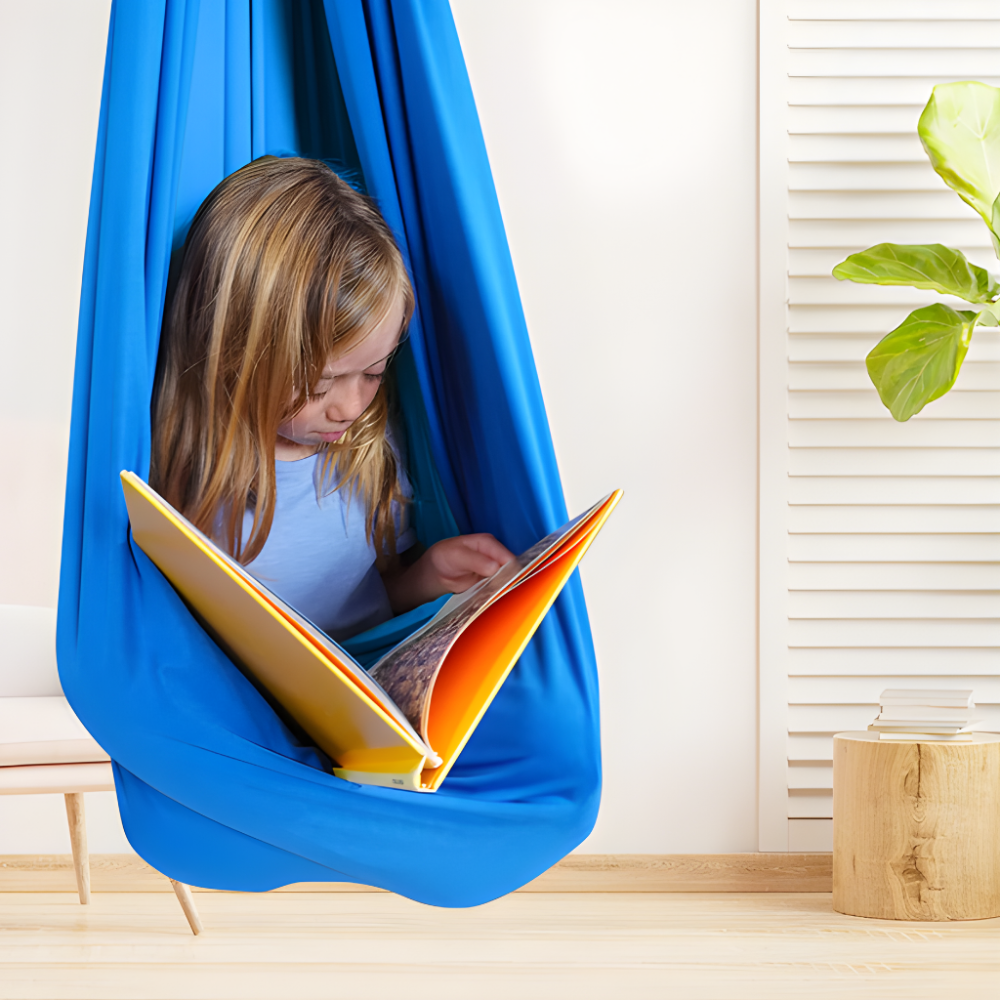 Cozy Kids Hanging Swing Chair Soft Fabric Seat - VogeLuxe