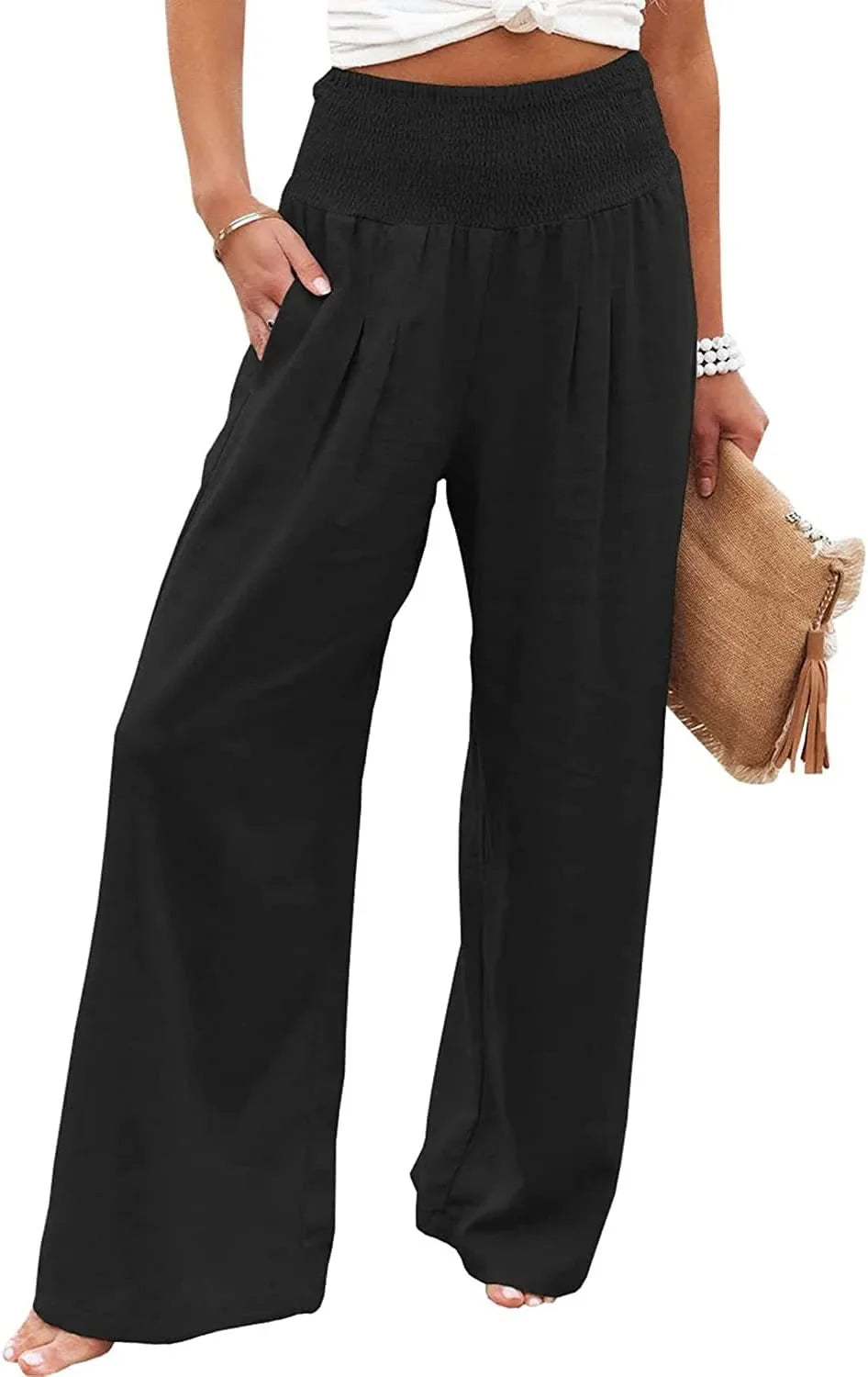 Soft & Chic Women's Cotton Elastic Pants