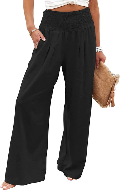 Soft & Chic Women's Cotton Elastic Pants