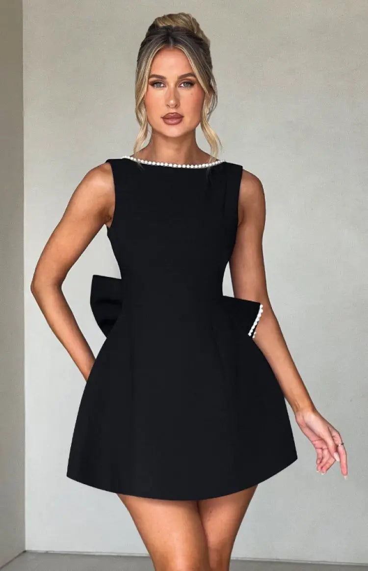 Chic Little Black Mini Dress for Women - VogeLuxe