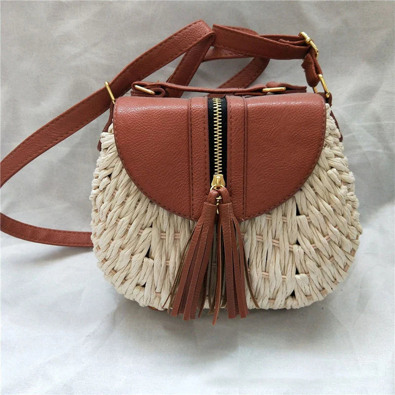 Mini Chic Straw Shoulder Bag