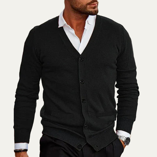 VogeLuxe | Men’s V Neck Button Front Cardigan Sweater