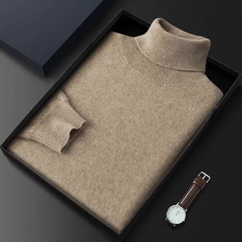 Luxury Soft Cashmere Crew Neck Sweater for Men - VogeLuxe