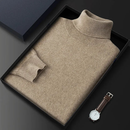 Luxury Soft Cashmere Crew Neck Sweater for Men - VogeLuxe