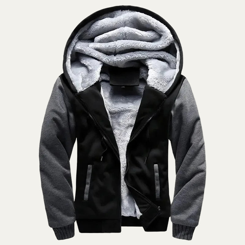 VogeLuxe | Men’s Thermal Fleece Lined Hooded Zip Jacket
