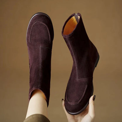 Luxury Suede Chelsea Boot Ankle Shoes - BritishElegance