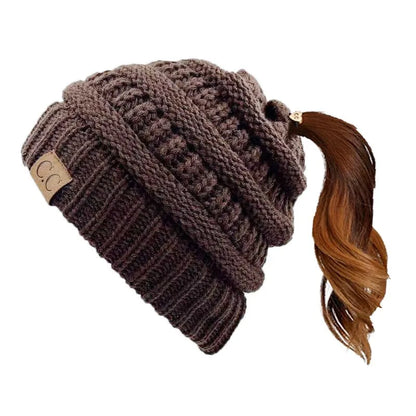Warm Slouchy Cable Knit Hat