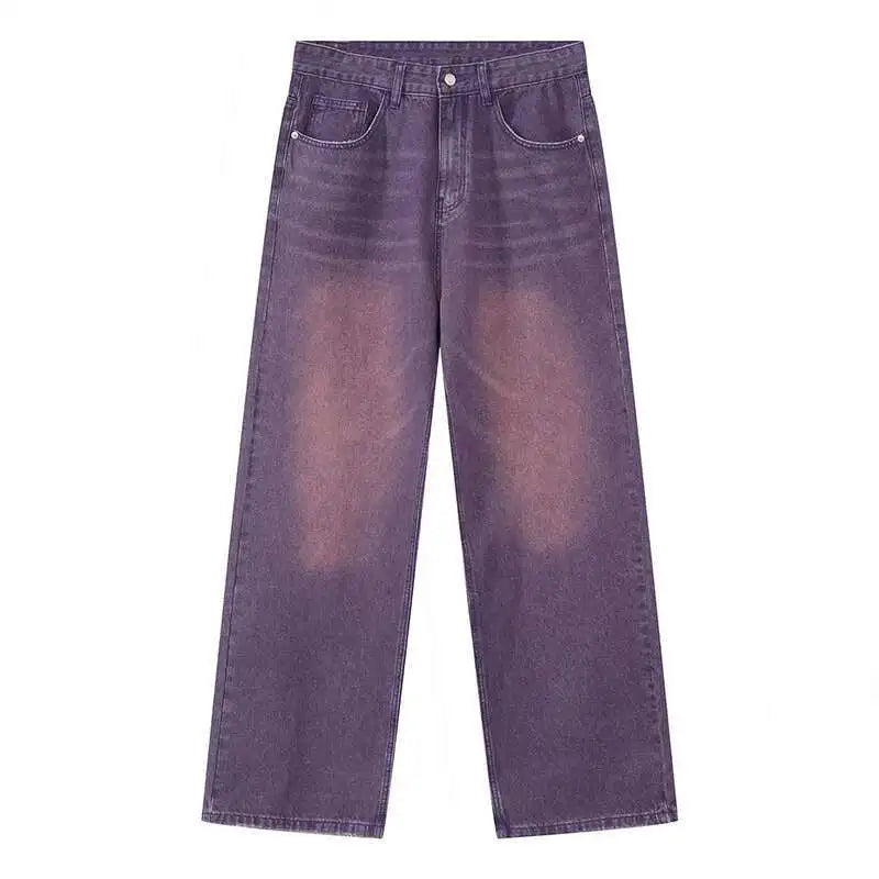 Relaxed Fit Men's Distressed Straight Leg Jeans