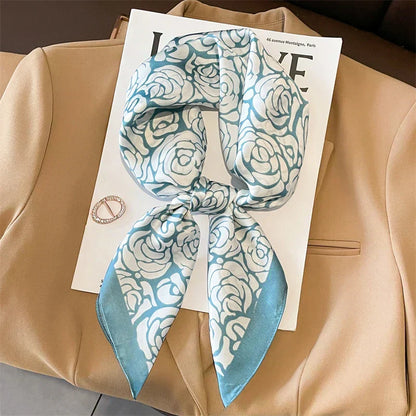 Soft Plaid Scarf for Women Neck Hair Accessory