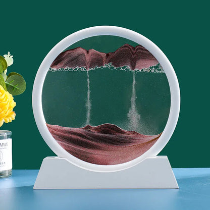Decorative Glass Hourglass With Colorful Moving Sand