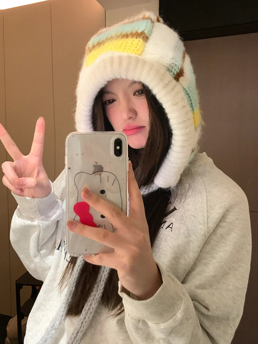 Fashionable Stripe Fleece Earmuffs for Ladies - VogeLuxe