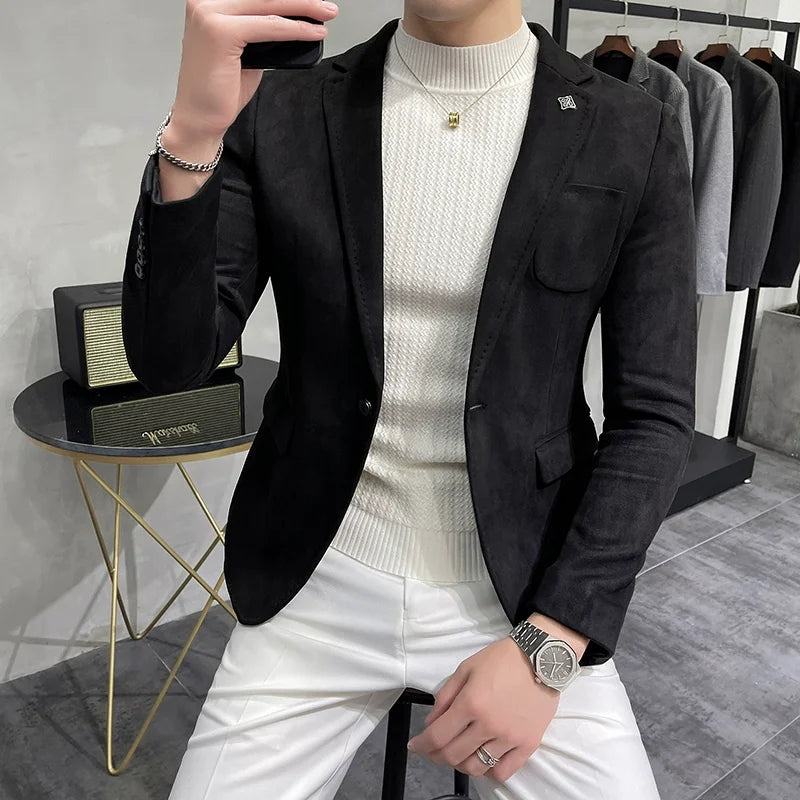 Men's Tailored Suede Jacket