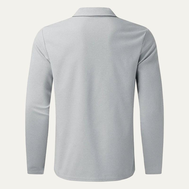 VogeLuxe | Men’s Textured Zip Up Collared Jacket