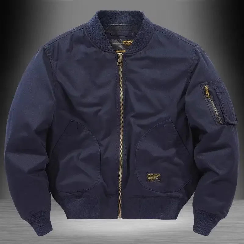Casual Classic Cotton Bomber Jacket – Comfortable Urban Wear