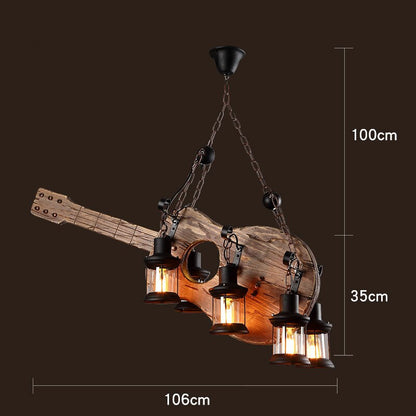 Rustic Wooden LED Pendant Light