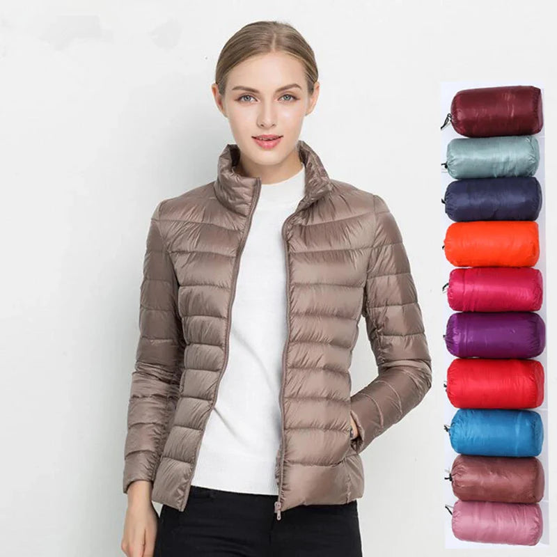Lightweight Women's Portable Down Jacket - BritishElegance