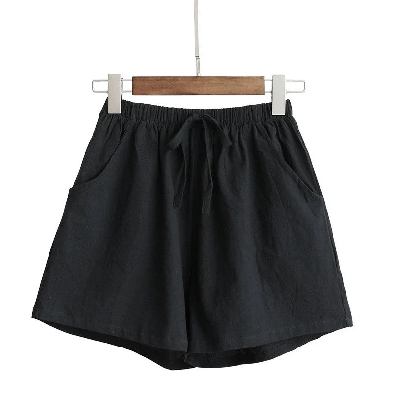 Comfortable Casual High Waist Linen Shorts