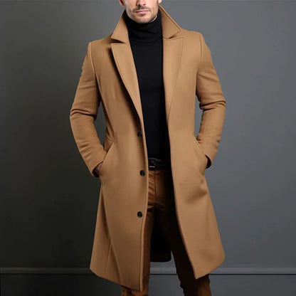 VogeLuxe | Men’s Tailored Mid Length Overcoat