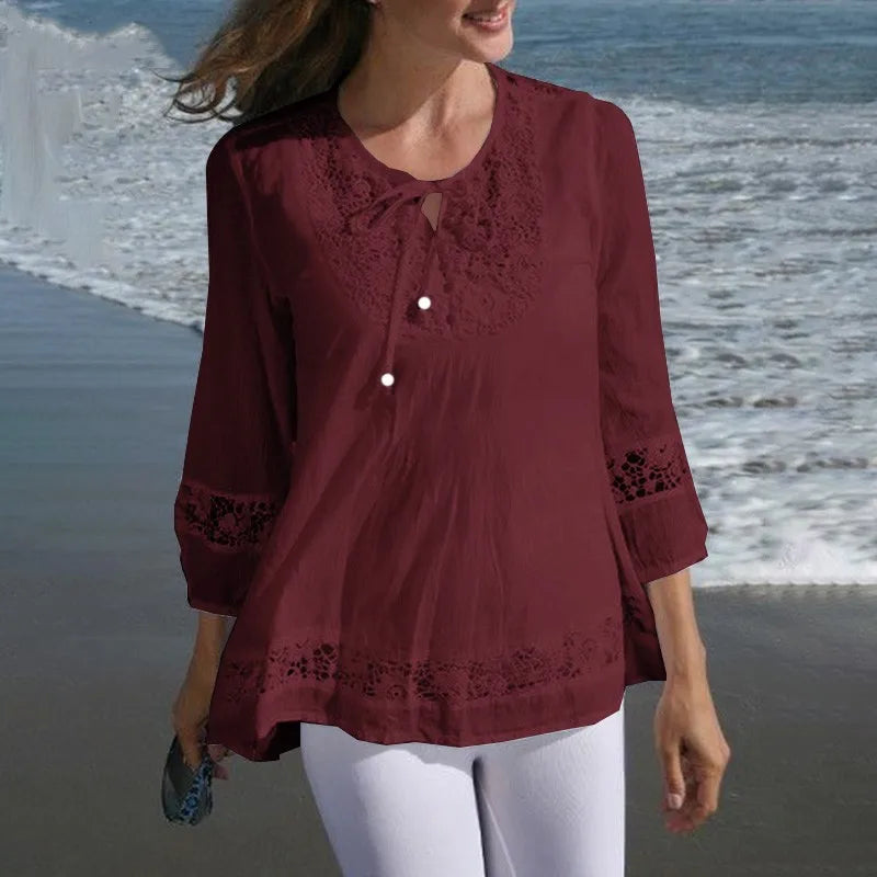 Lightweight Breathable Floral Women's Blouse
