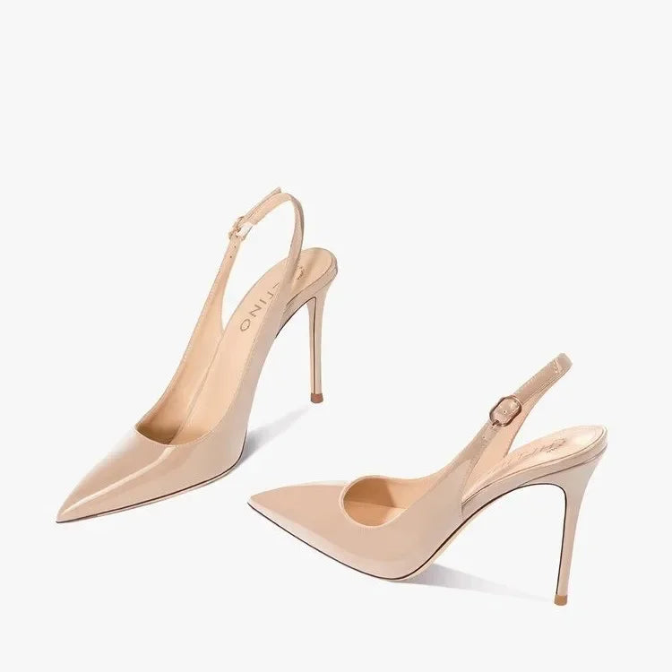 Shiny Buckle High Heel Sandals
