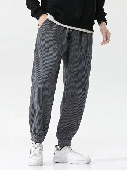 Casual Corduroy Pants - Loose Fit Mens Joggers
