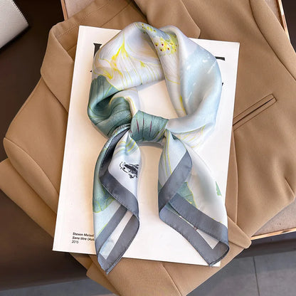 Soft Plaid Scarf for Women Neck Hair Accessory