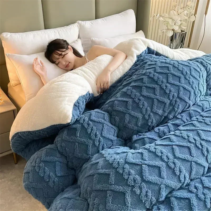 Plush Lamb Cashmere Heavy Winter Throw Blanket