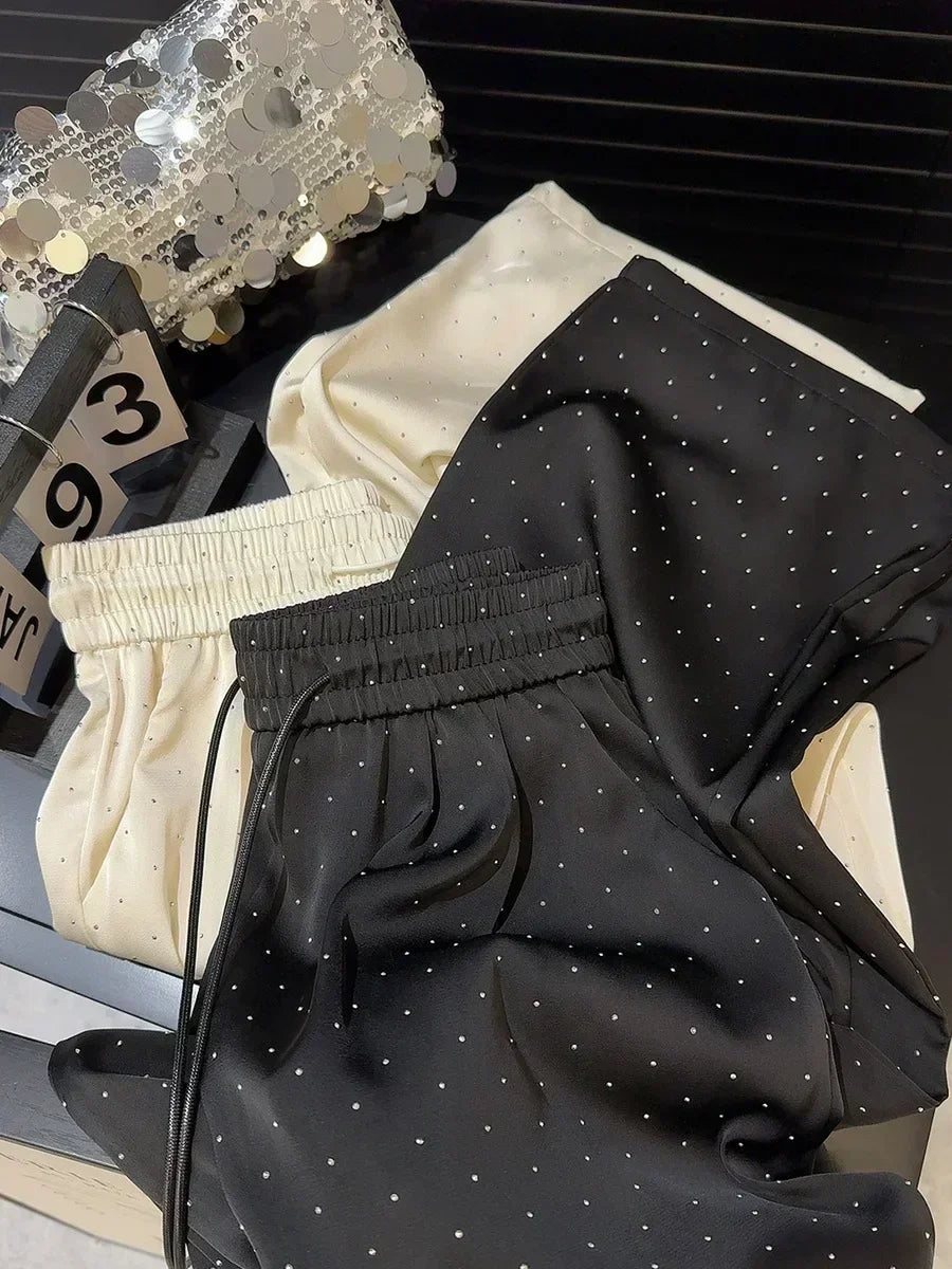 Glamorous High Waist Sparkle Wide Leg Pants