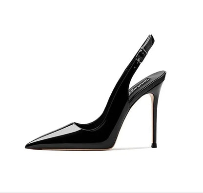 Shiny Buckle High Heel Sandals