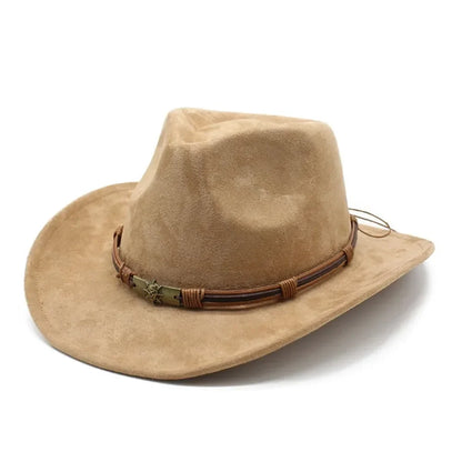 Classic Cowboy Felt Hat with Bull Design