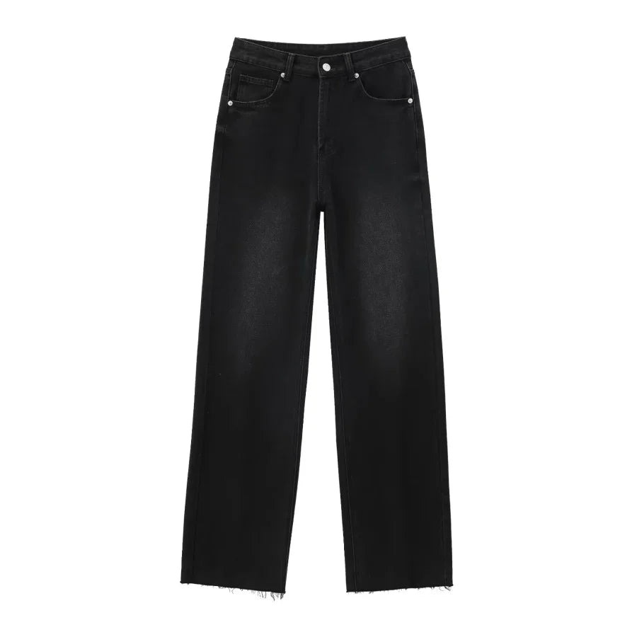 Comfortable High Waist Wide Leg Jeans Women