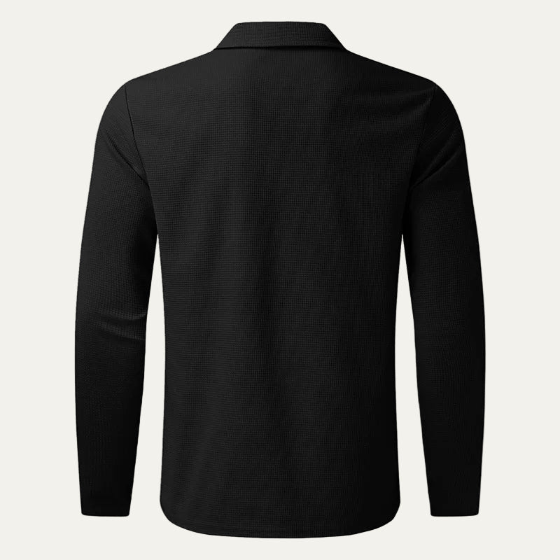 VogeLuxe | Men’s Textured Zip Up Collared Jacket