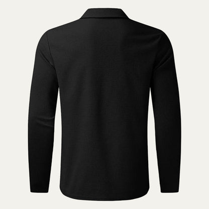 VogeLuxe | Men’s Textured Zip Up Collared Jacket