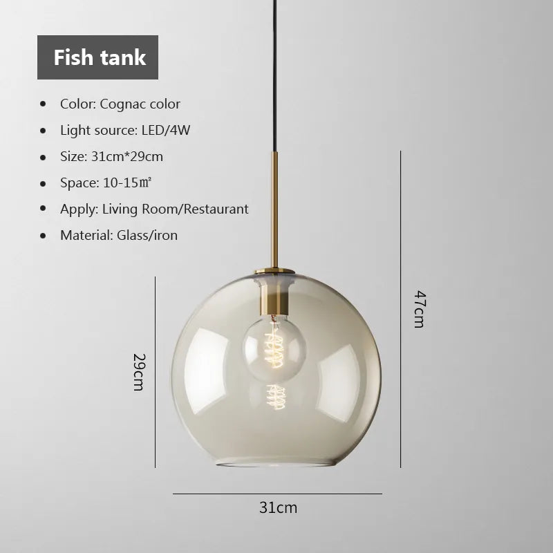 Sleek Metal LED Hanging Lamp