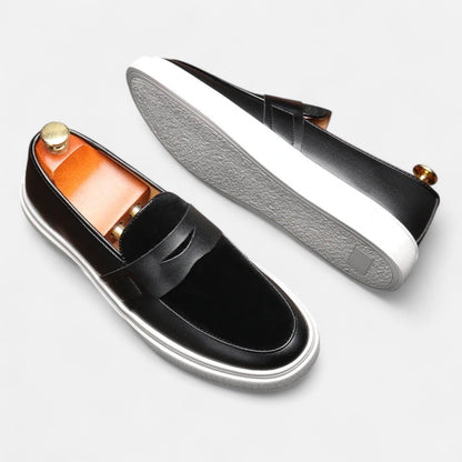 VogeLuxe | Men’s Hybrid Leather Penny Loafers