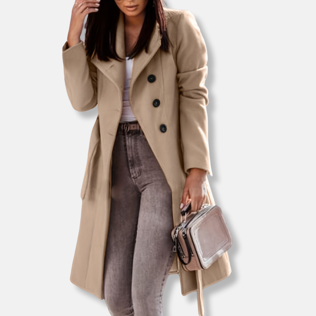 Sienna Regular Fit Trenchcoat | Button Front Belted Trenchcoat 1