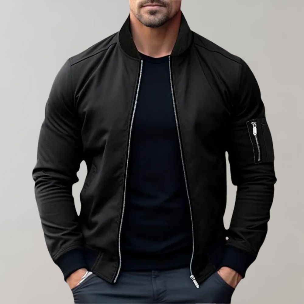 Men's Classic Fit Bomber Coat - Everyday Urban Jacket