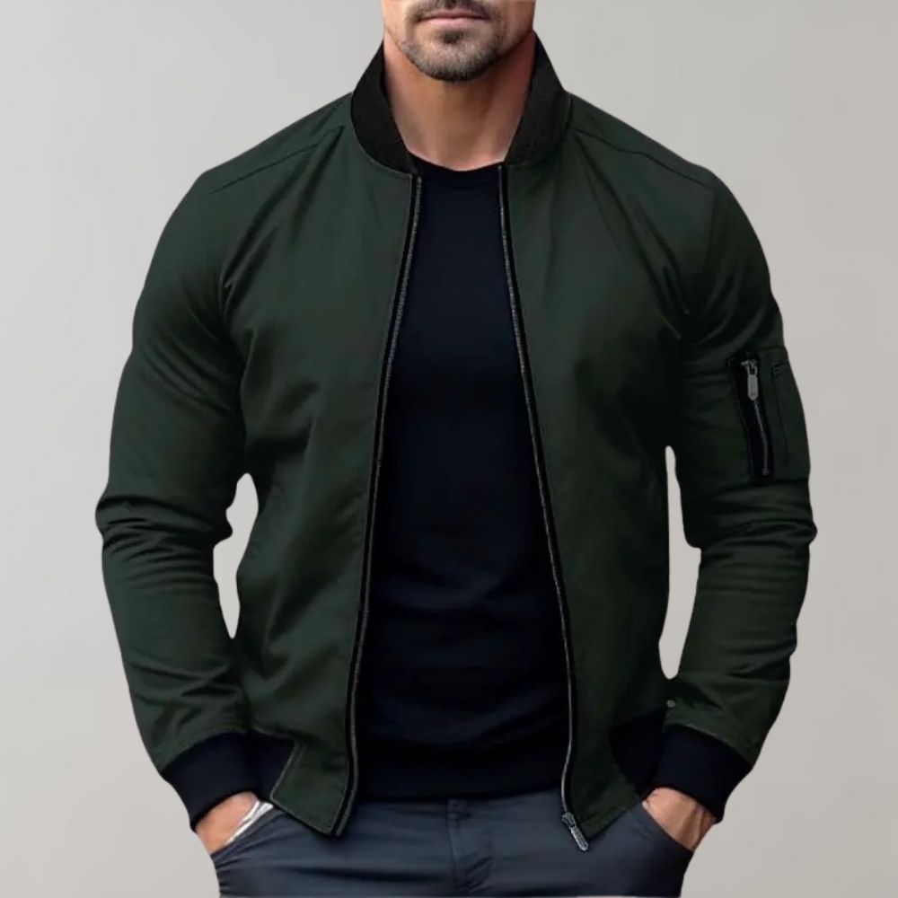 Men's Classic Zip Bomber Jacket