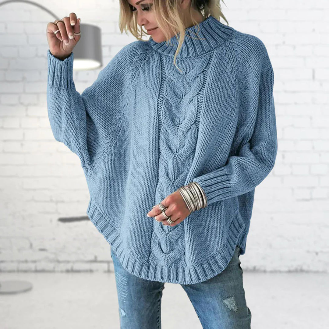 Soft Oversized Women's Turtleneck Wool Sweater - VogeLuxe
