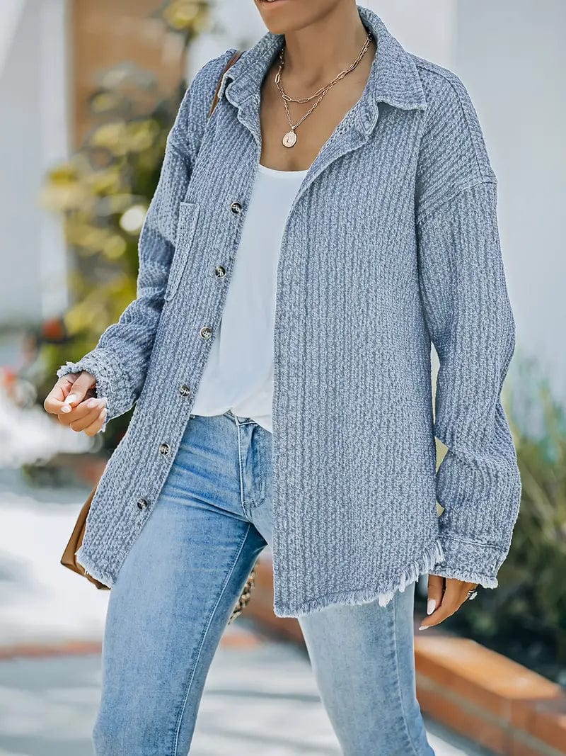 Relaxed Fit Denim Casual Jacket - VogeLuxe