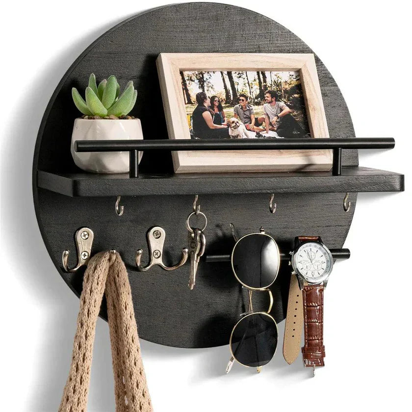 Rustic Wall Key Organizer Rack