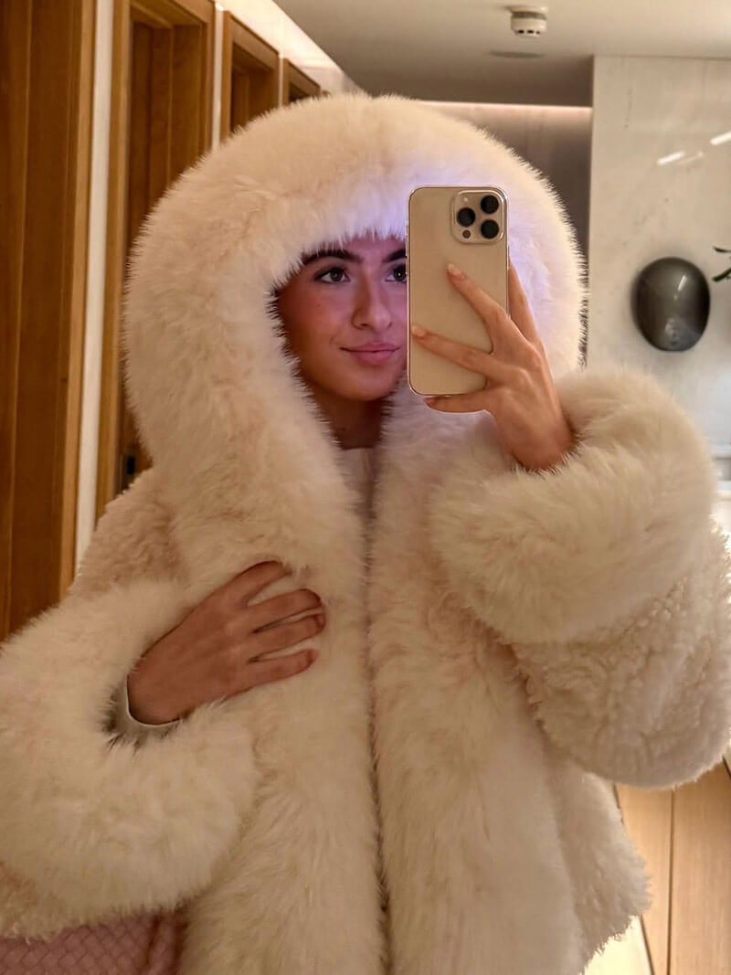 Soft Plush Faux Fur Parka Women's Winter Coat