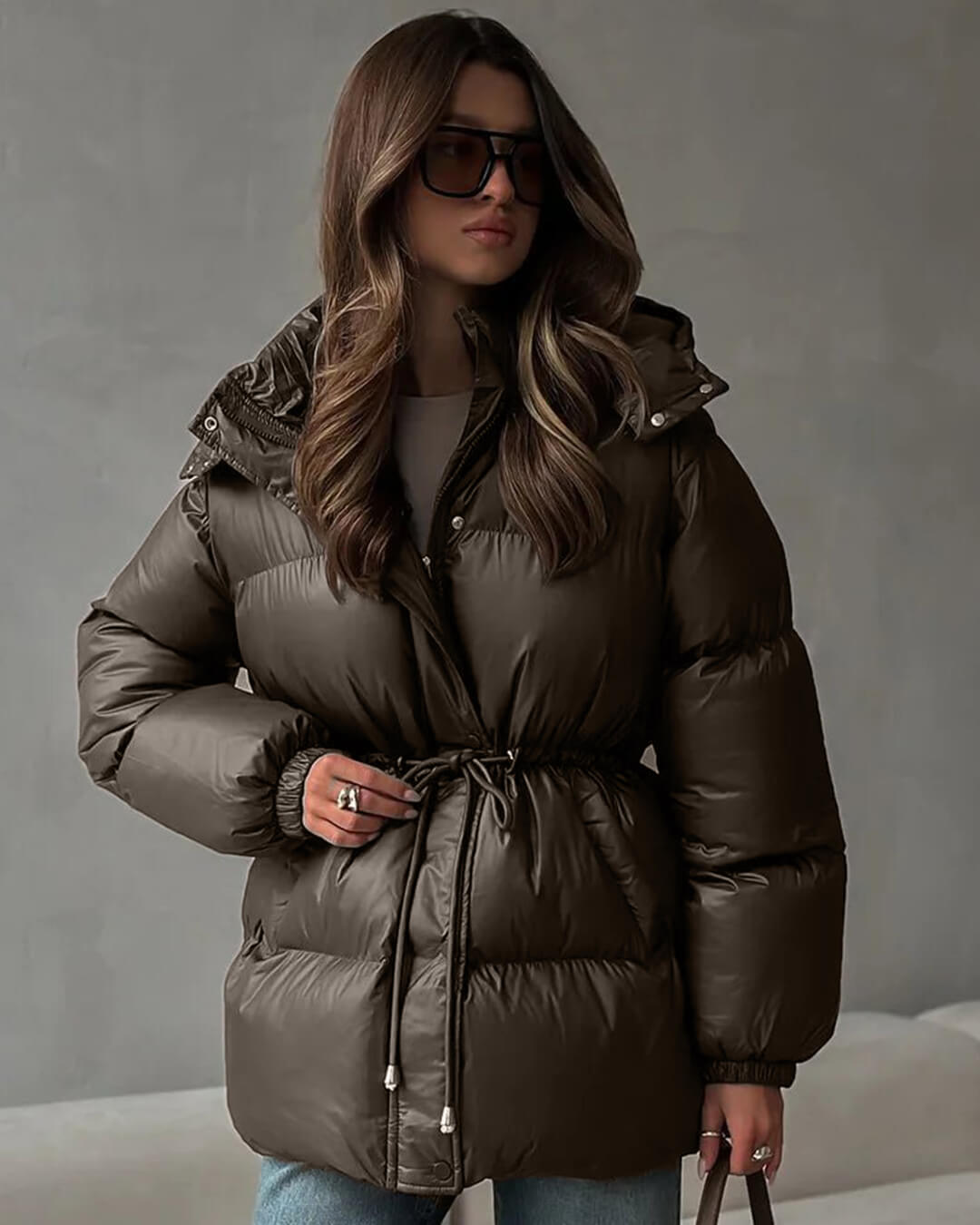 Warm Women's Down Filled Parka Coat
