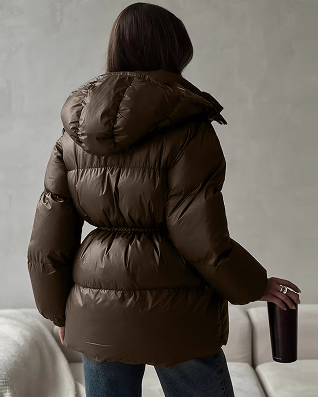 Warm Women's Down Filled Parka Coat