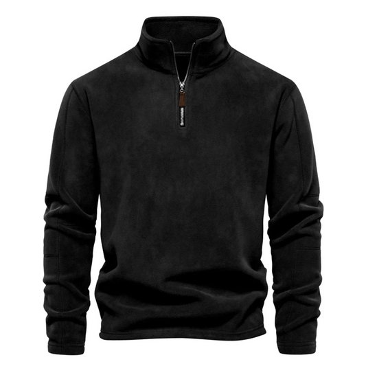 Soft-Blend Sweater - Zip Front Stand Collar & Easy On Off