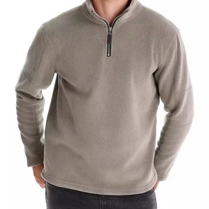 Soft-Blend Sweater - Zip Front Stand Collar & Easy On Off