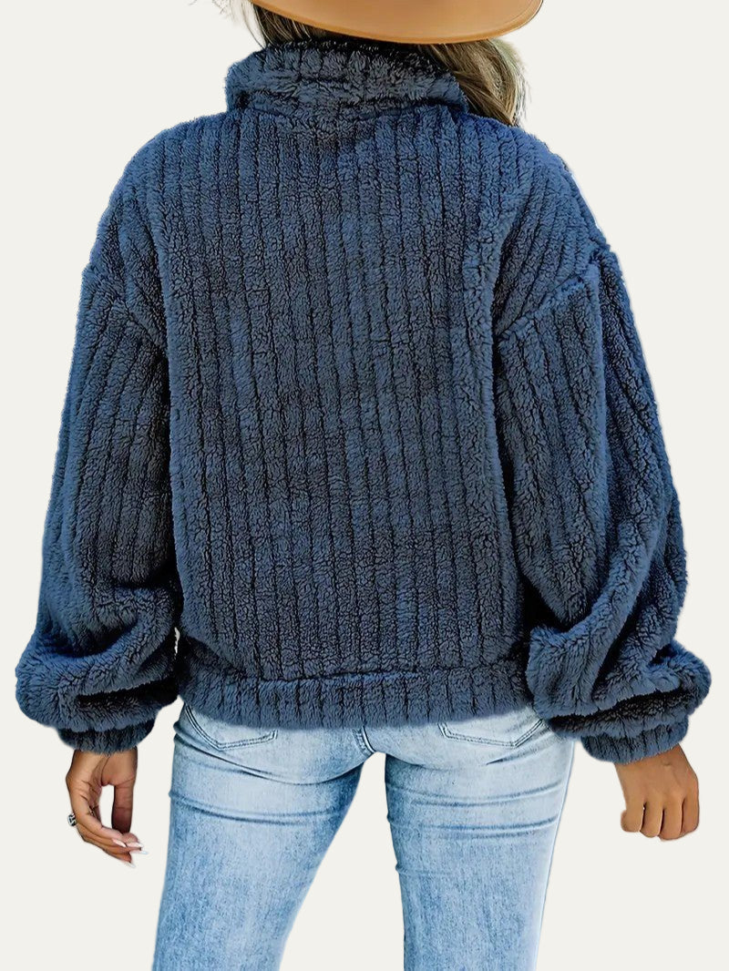 Soft Faux Fur Button Trucker Jacket 7