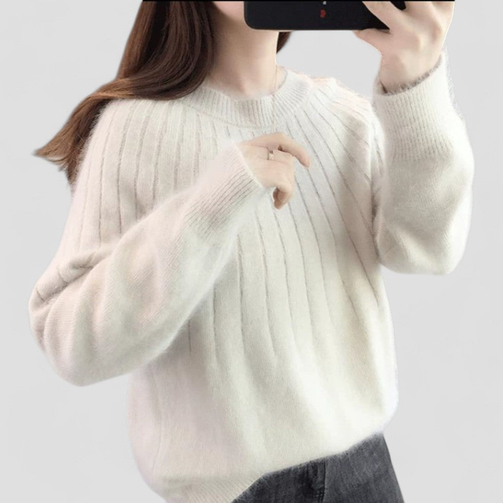 VogeLuxe | Women’s Cozy Solid Lined Sweater
