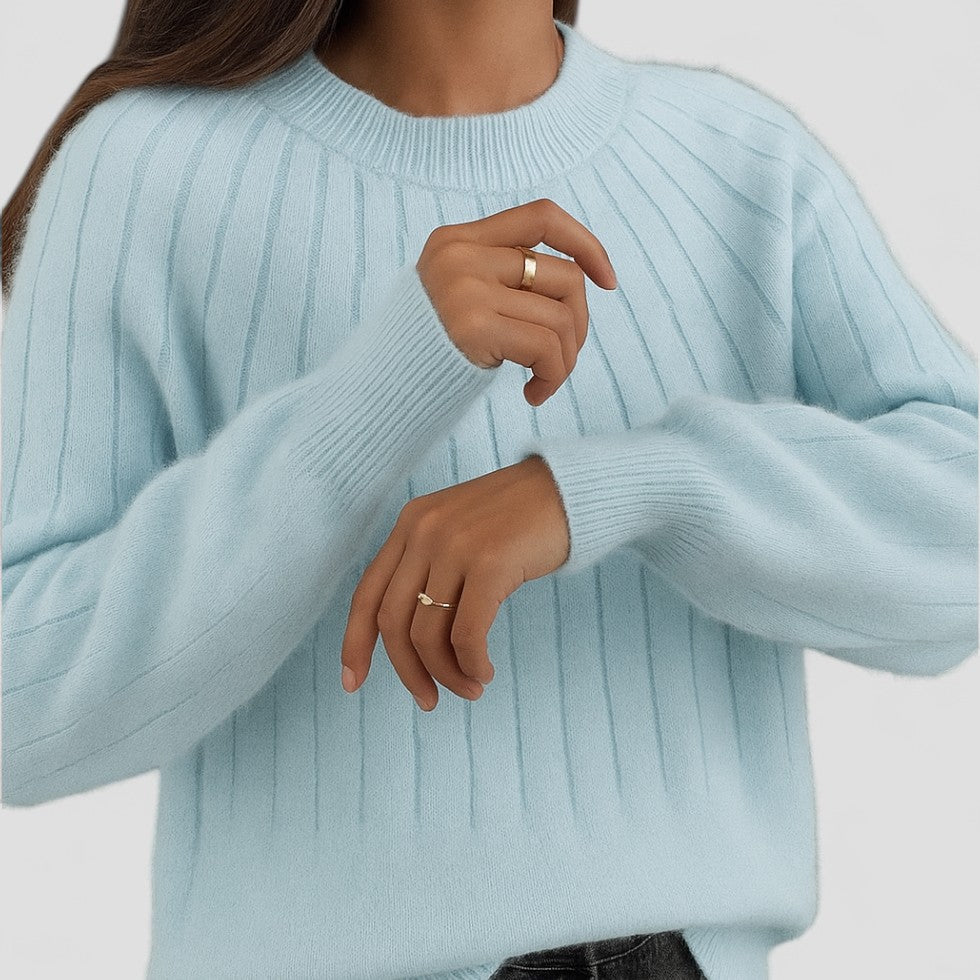 VogeLuxe | Women’s Cozy Solid Lined Sweater
