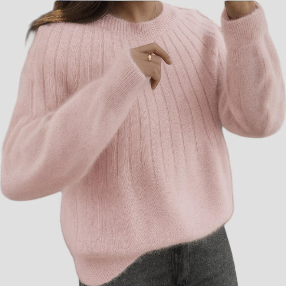 VogeLuxe | Women’s Cozy Solid Lined Sweater